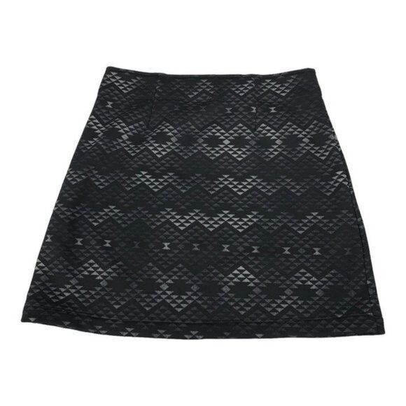 Athleta XS Aztec Print Quilted Skirt Black & Gray Polyester Spandex Blend - Picture 6 of 6